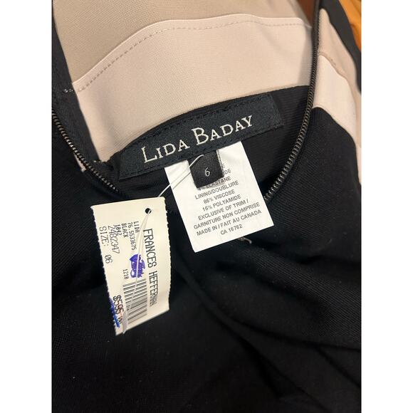 New Lisa Baday Frances Heffernan Black, Beige, and Tan Skirt Size 6 85% Viscose - Picture 4 of 5